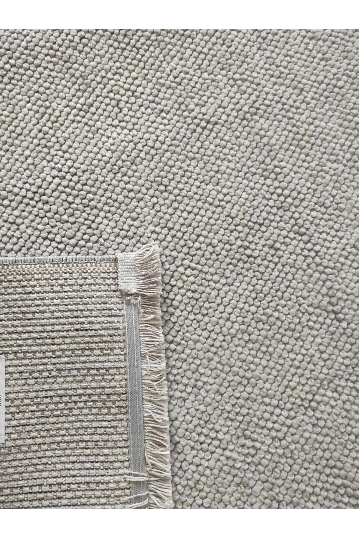 Natural Düz İskandinav Bukleli Yumuşak Dokulu Modern Salon Koridor Mutfak Çocuk Halısı - Gri