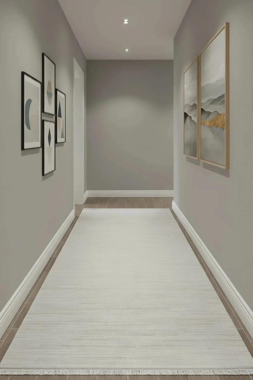 Düz ve Şık Desen, Yıkanabilir, Kaydırmaz, Toz Tutmaz Kadife Halı - Bej