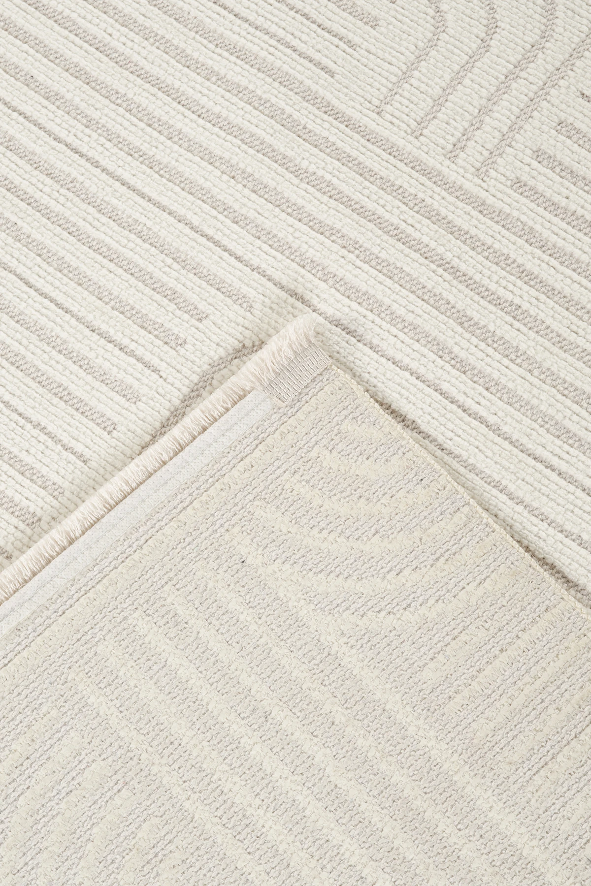 Kaydırmaz Bohem Kilim Makinada Yıkanabilir İnce Yumuşak Salon Koridor Mutfak Banyo Halısı - Krem