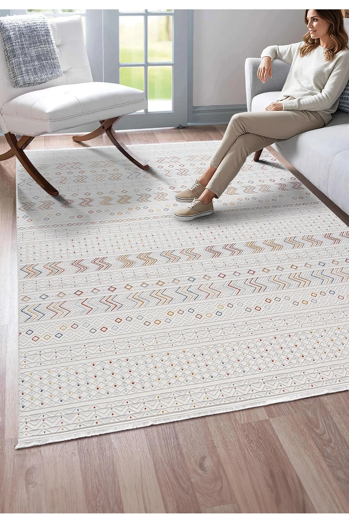 Yıkanabilir Antialerjik Kaymaz Taban Renkli Koridor Salon Halısı