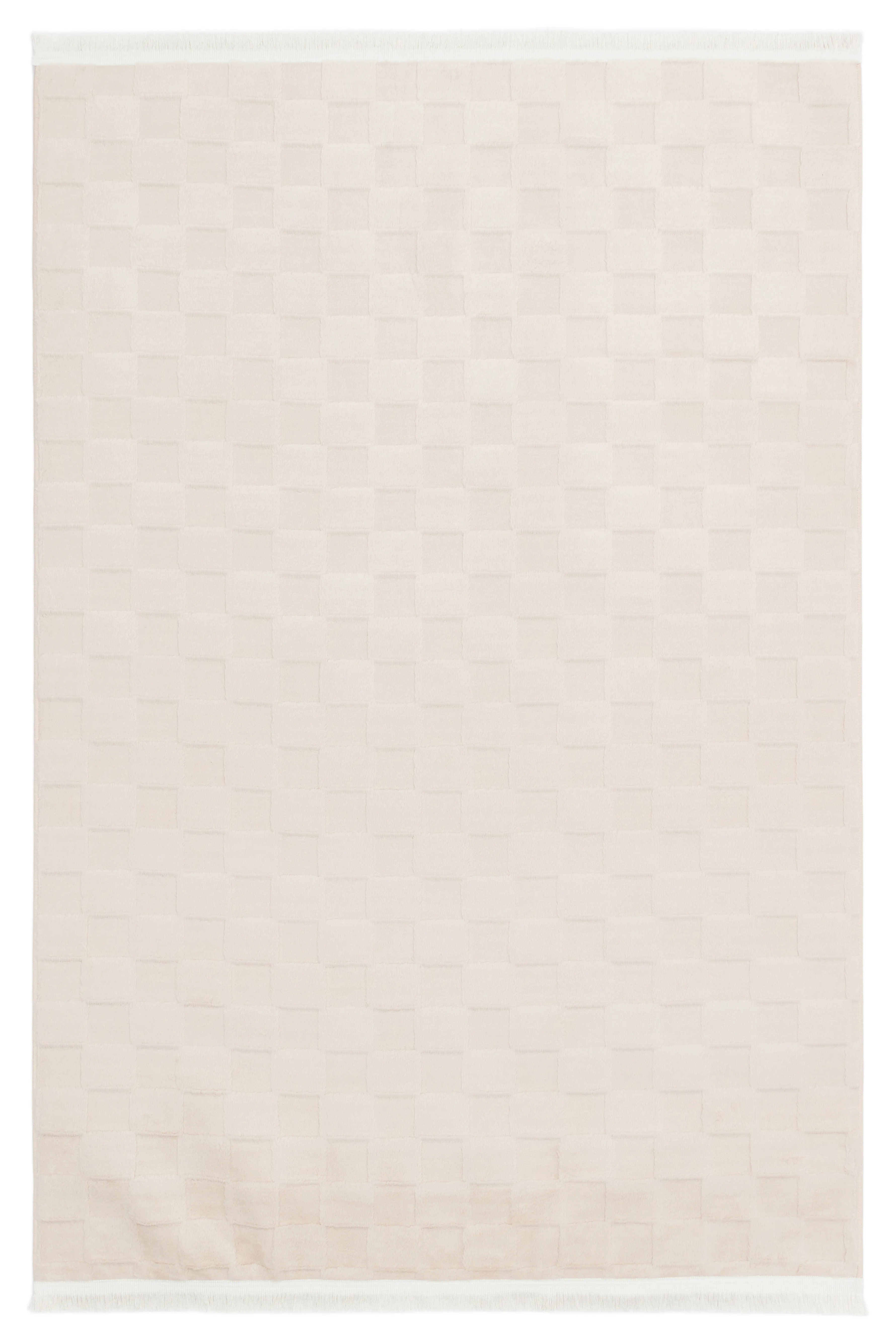 Kaydırmaz Taban Desenli Peluş Halı – Yumuşak Dokulu, Makinada Yıkanabilir, Toz Tutmaz, Modern Ev Halısı - Vizon