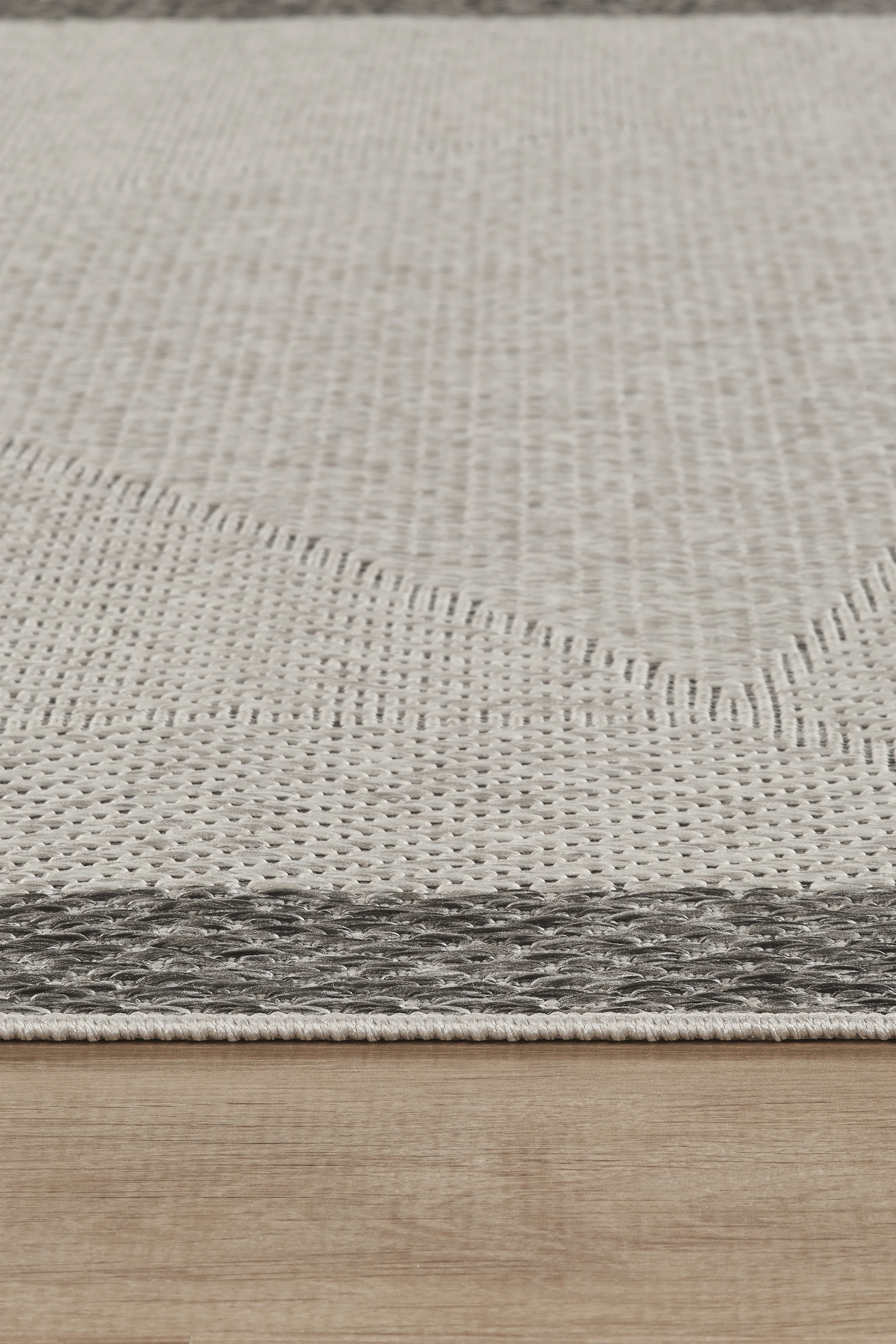 Jüt Sisal Halı Yolluk – Leke Tutmaz, Kaymaz Tabanlı, Bordürlü Mutfak ve Koridor Halısı - Gri-Antrasit