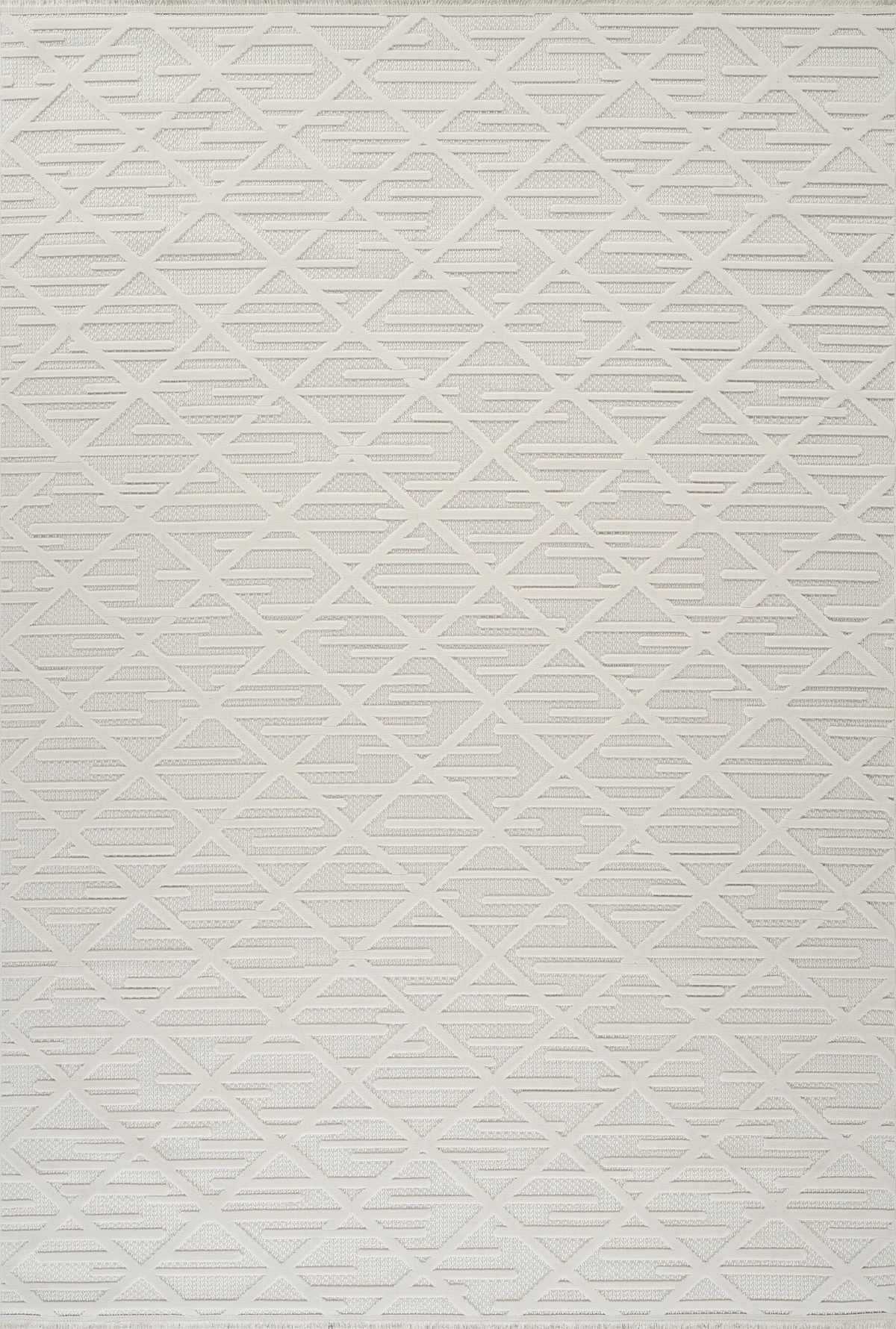 İskandinav Tarzı Kabartmalı Kadife Halı – Yıkanabilir, Kaydırmaz, Salon, Yolluk - Krem