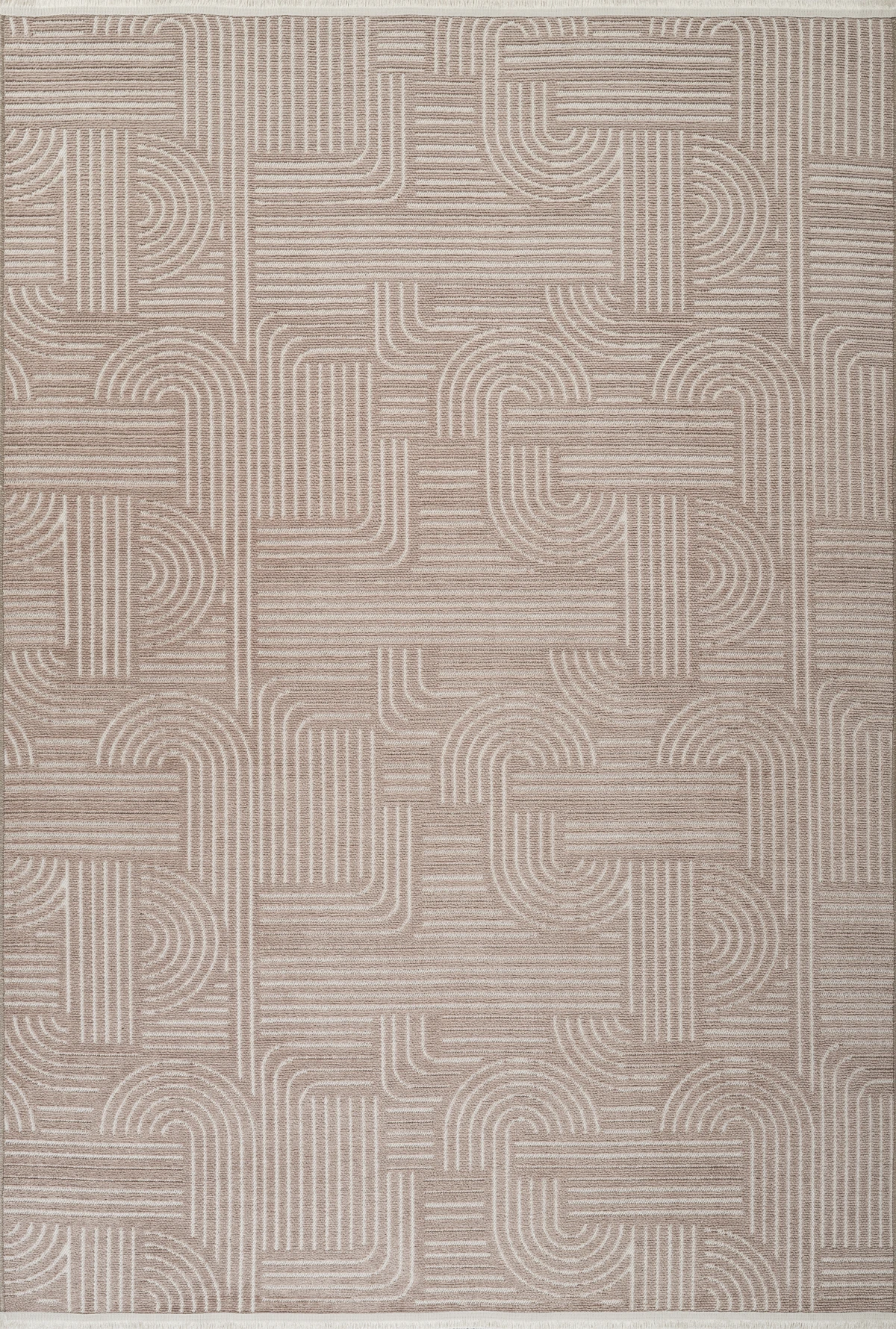 Kaydırmaz Bohem Kilim Makinada Yıkanabilir İnce Yumuşak Salon Koridor Mutfak Banyo Halısı - Vizon