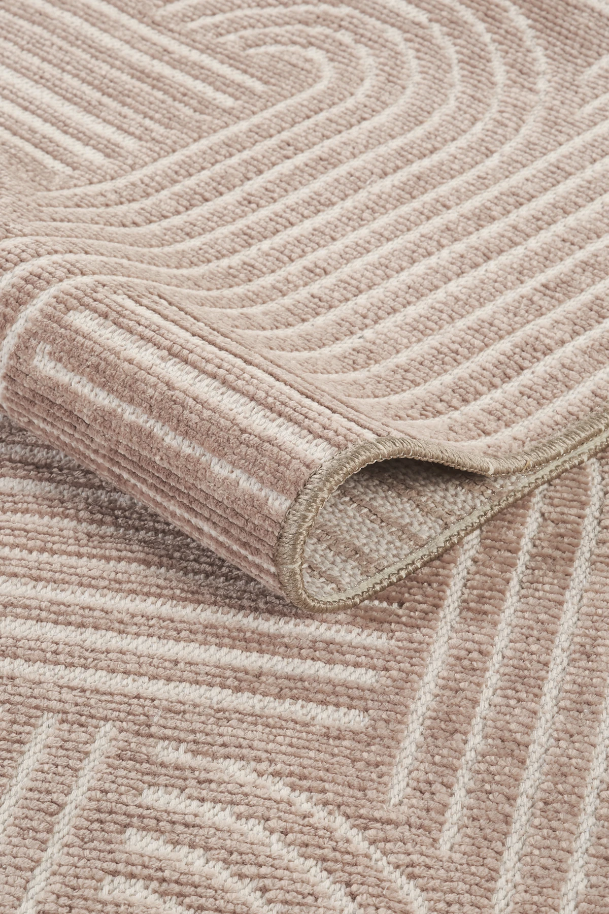 Kaydırmaz Bohem Kilim Makinada Yıkanabilir İnce Yumuşak Salon Koridor Mutfak Banyo Halısı - Vizon