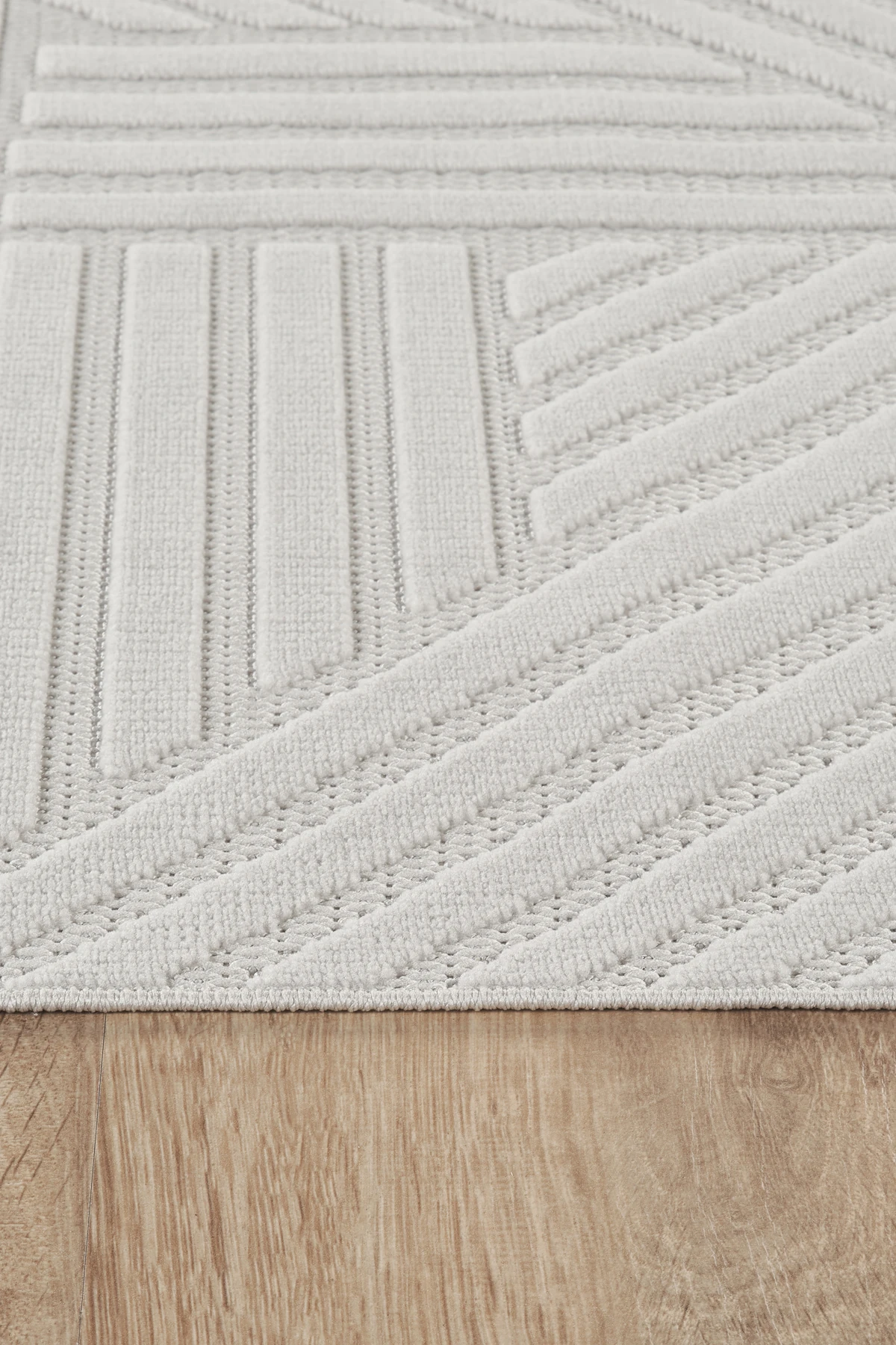 İskandinav Tarzı Kabartmalı Kadife Halı – Yıkanabilir, Kaydırmaz, Salon, Yolluk - Gri