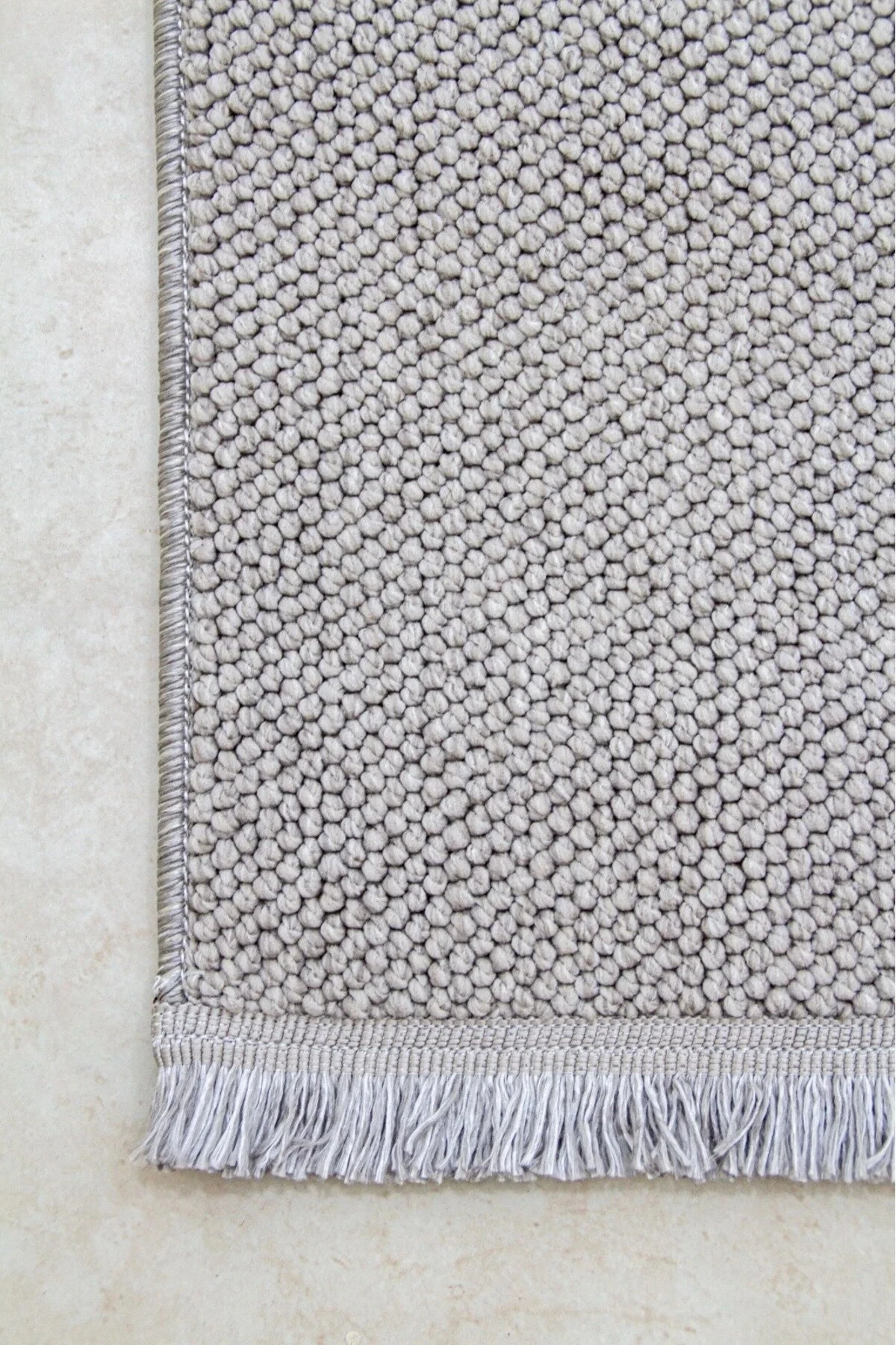 Natural Düz İskandinav Bukleli Yumuşak Dokulu Modern Salon Koridor Mutfak Çocuk Halısı - Gri