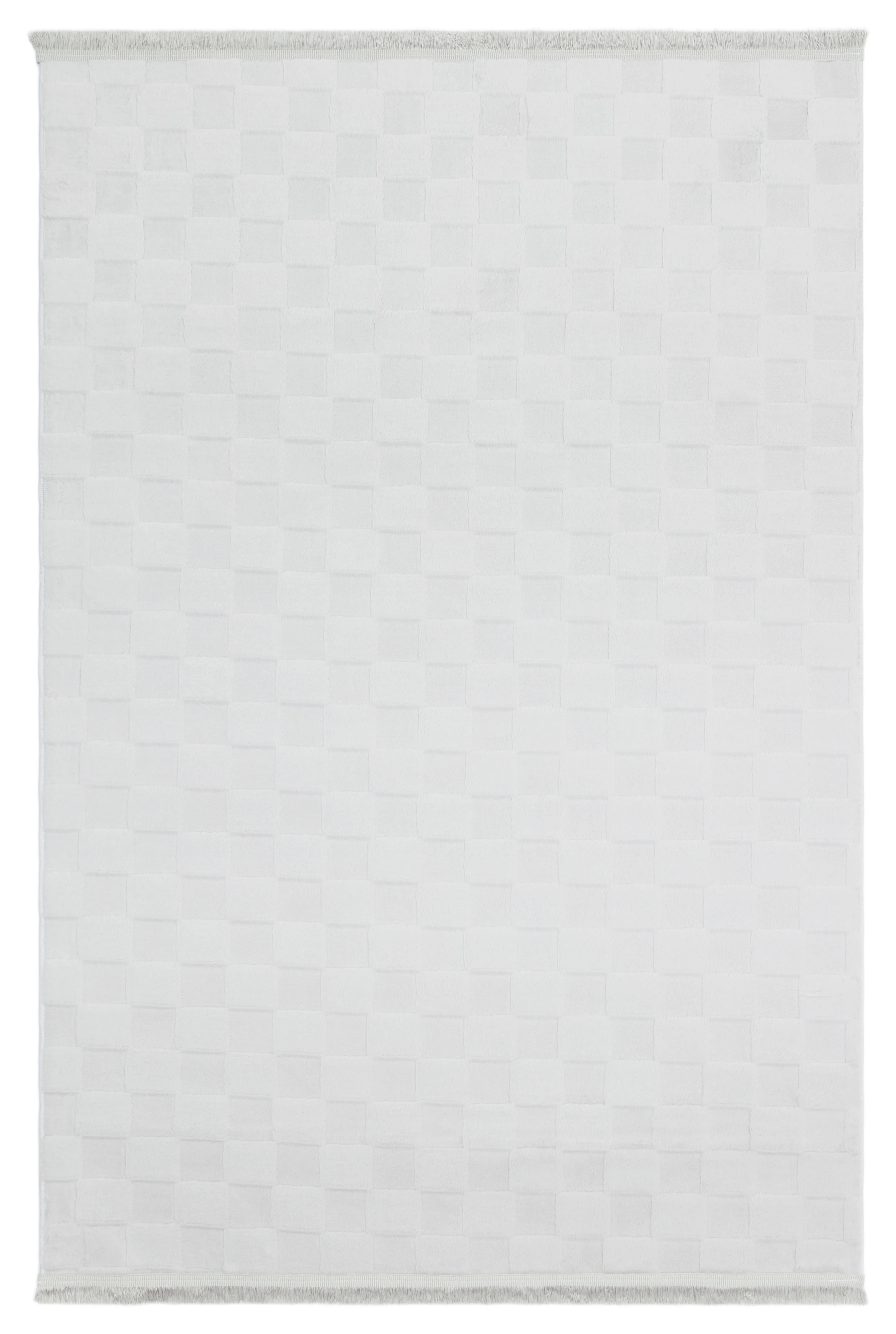 Kaydırmaz Taban Desenli Peluş Halı – Yumuşak Dokulu, Makinada Yıkanabilir, Toz Tutmaz, Modern Ev Halısı - Gri