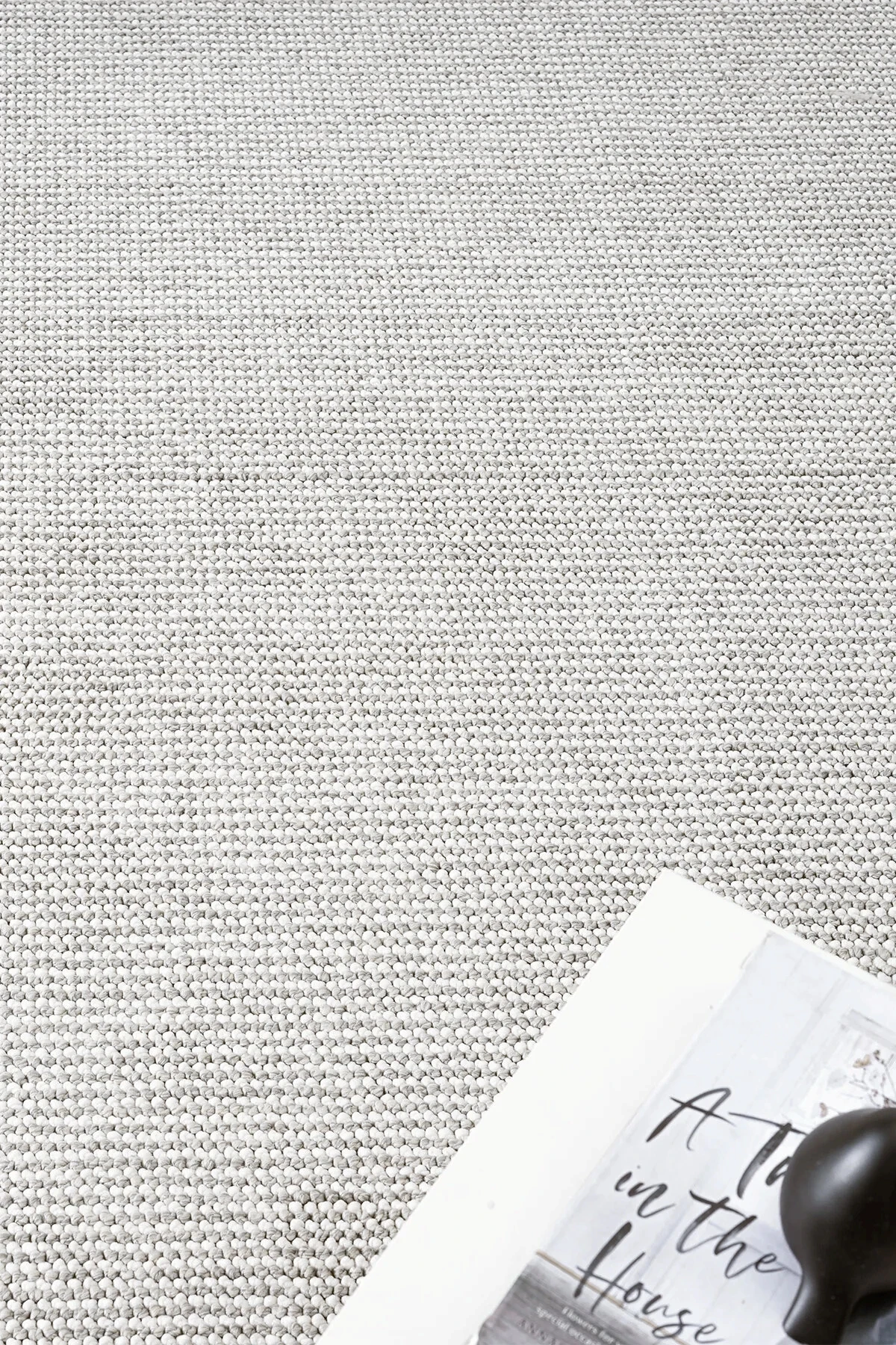 Natural Düz İskandinav Bukleli Yumuşak Dokulu Modern Salon Koridor Mutfak Çocuk Halısı - Gri-Beyaz