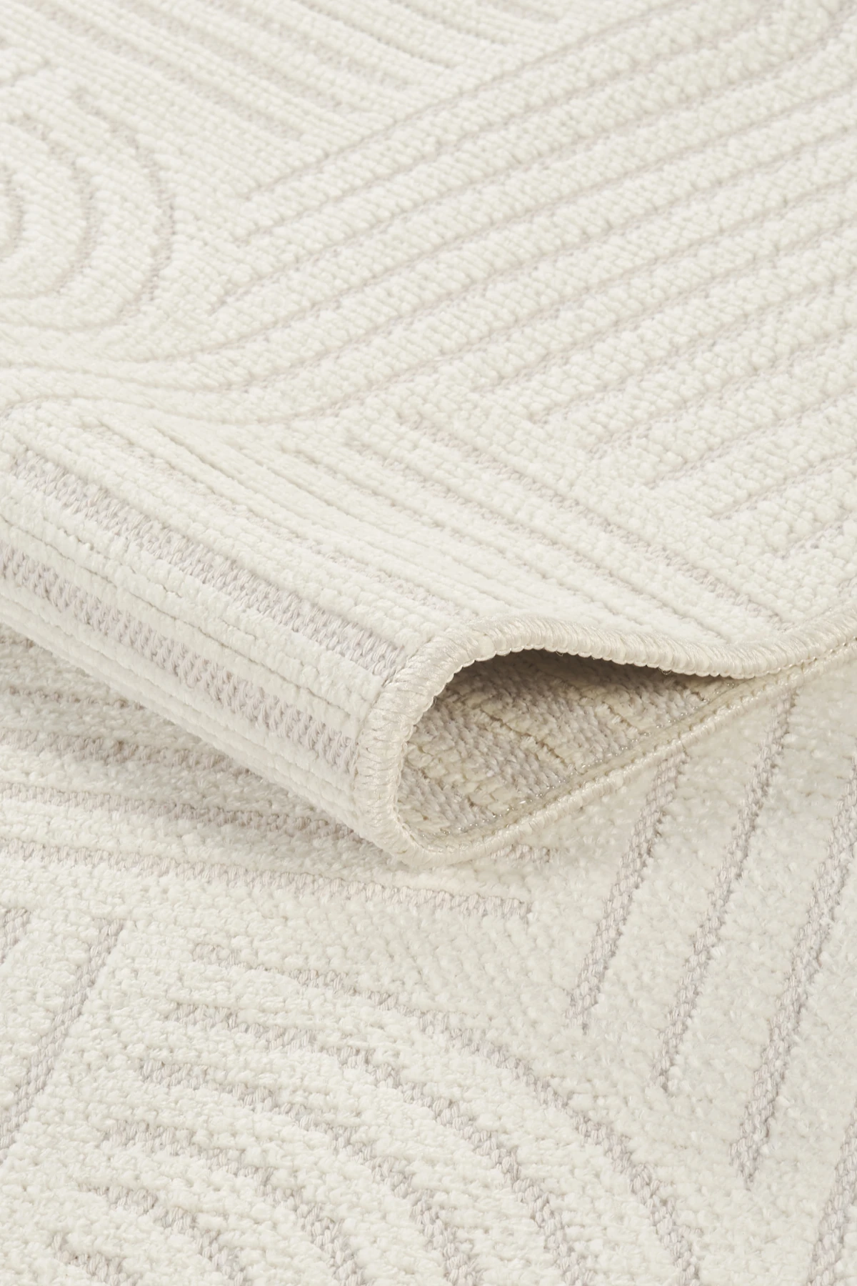 Kaydırmaz Bohem Kilim Makinada Yıkanabilir İnce Yumuşak Salon Koridor Mutfak Banyo Halısı - Krem