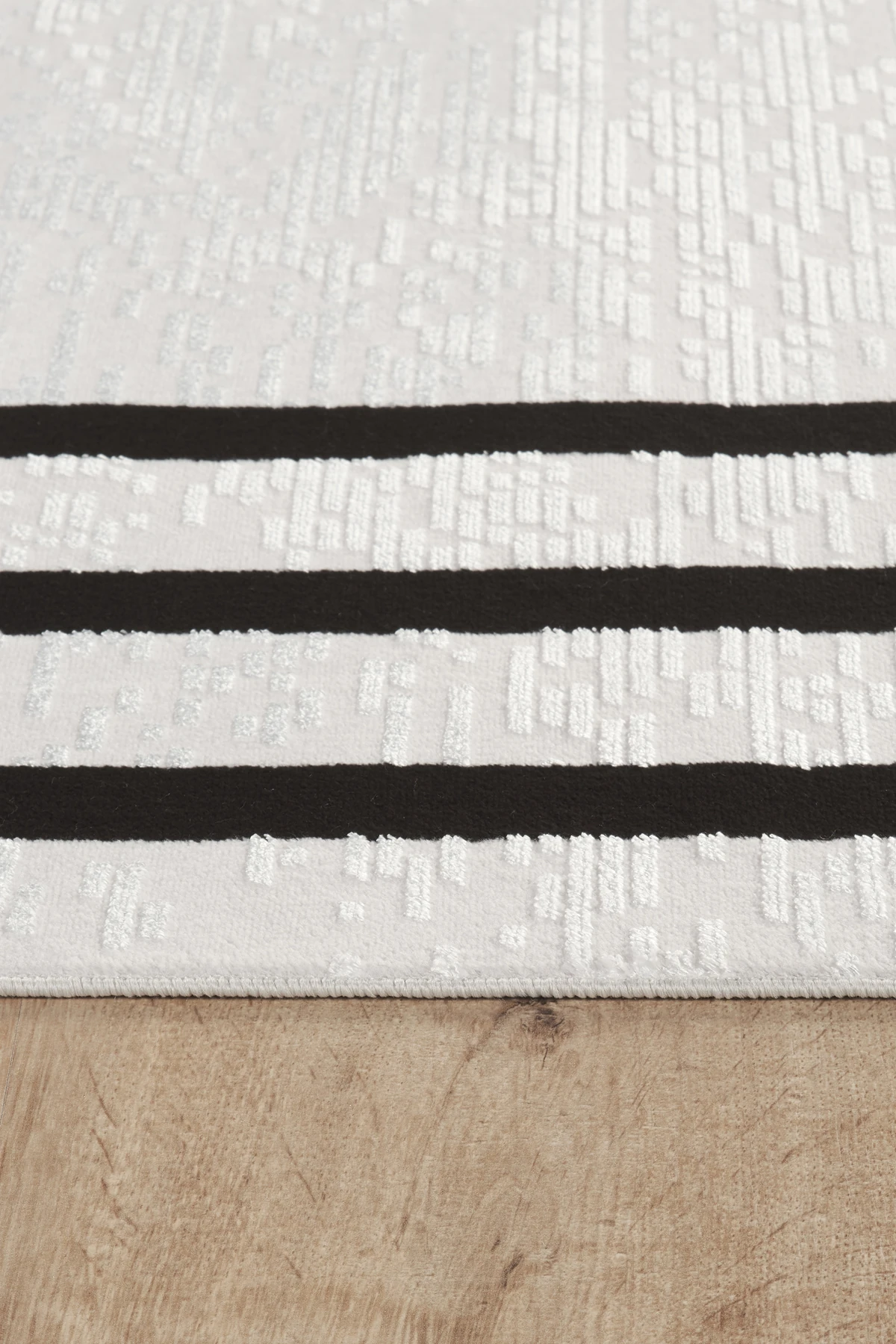 Çerçeveli Klasik Desen, Parlak Yüzey, Yıkanabilir Halı Gri-Antrasit Monza Kadife (2017) - Gri-Siyah