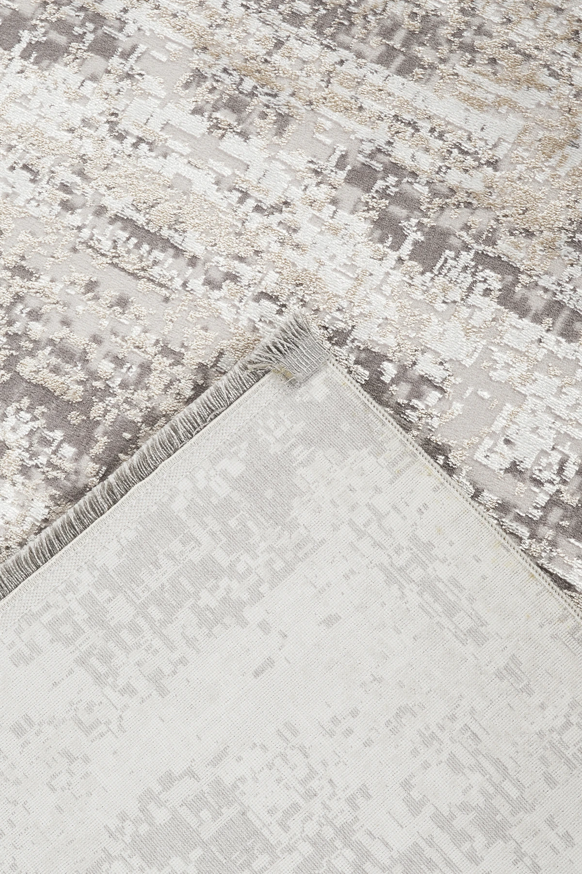 Sade Modern Desenli, Yıkanabilir, Anti-Bakteriyel Halı Yolluk Salon Koridor Paspas Halısı - Bej