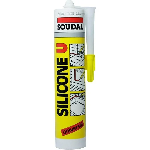 SOUDAL Şeffaf & Beyaz Silikon 310gr ( 30ad )
