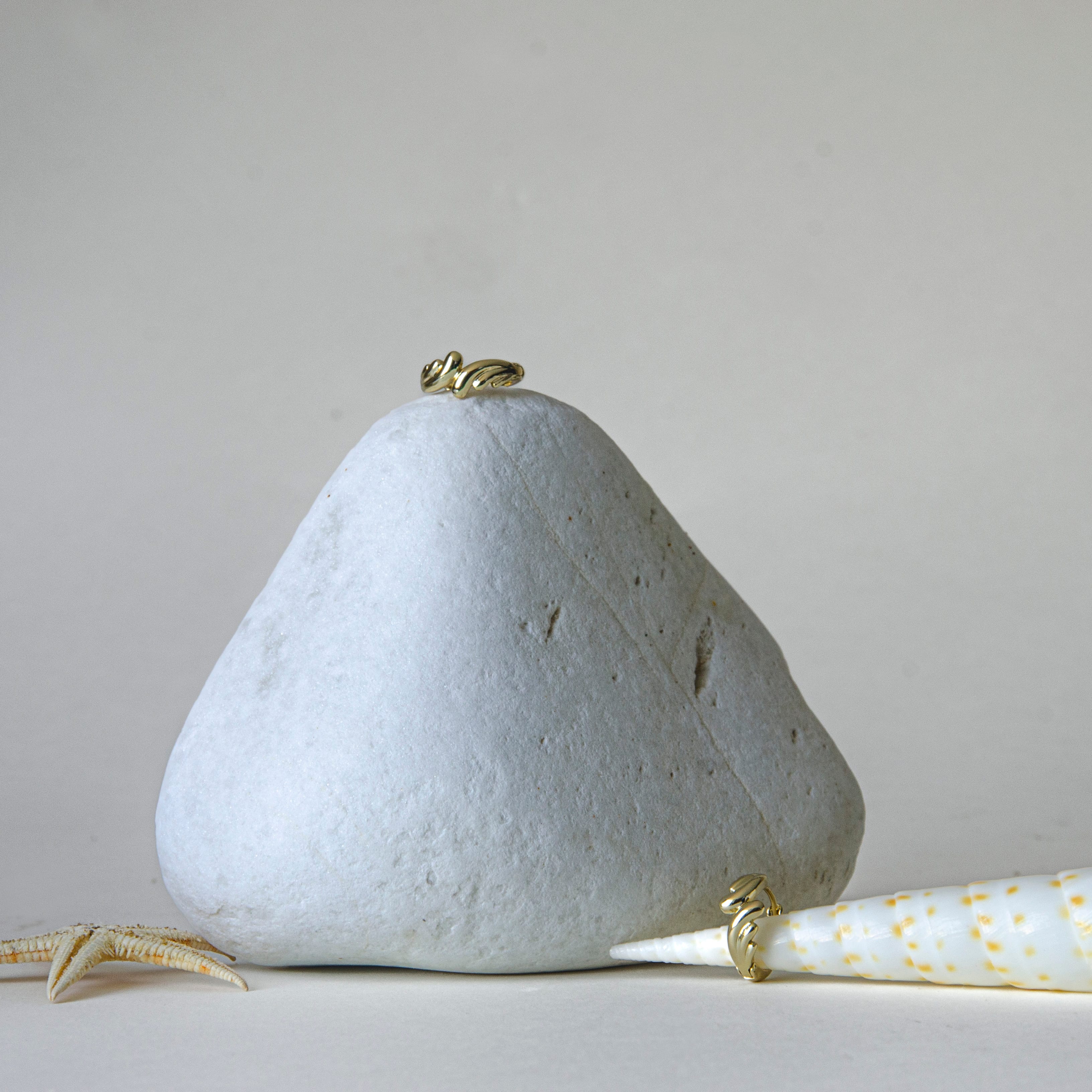 Organik Hatlı Halka Küpe