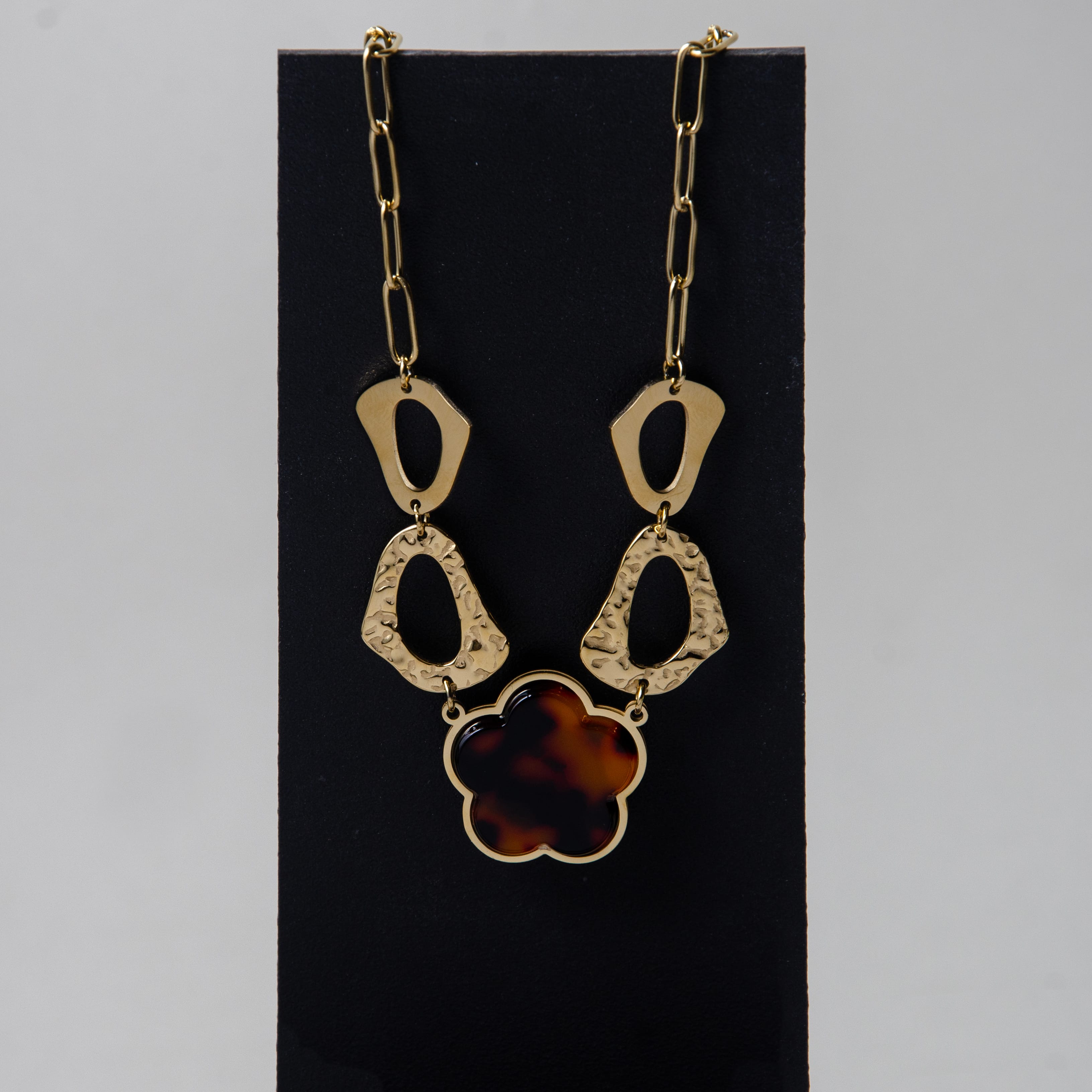 Çelik İki Stil Bir Arada Kolye - Kontrastların Işıltılı Uyumu