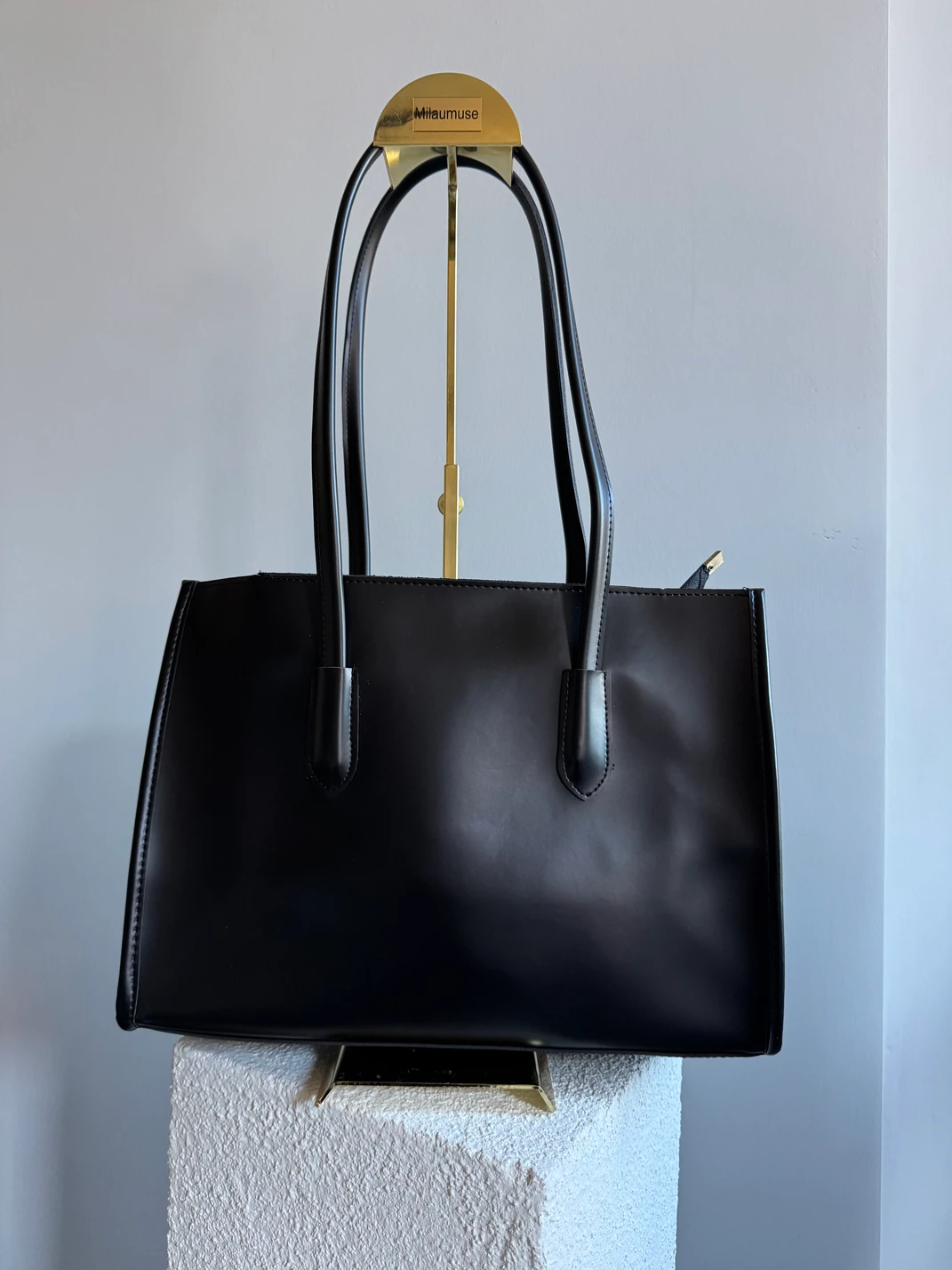 Athens Omuz Deri Bayan Çanta Siyah