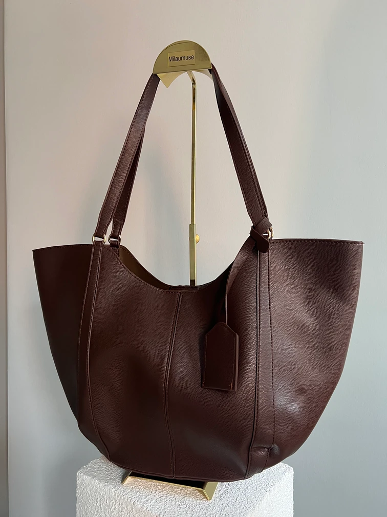 Opelika OMUZ ve El Yavrulu Deri Bayan Çanta Acıkahve