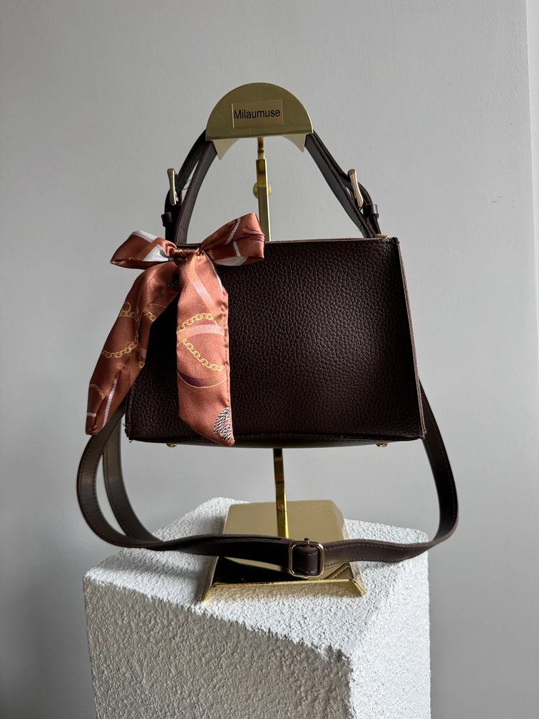 Bilbao  Fularlı  Günlük  El ve çapraz Bayan Çanta acıkahve