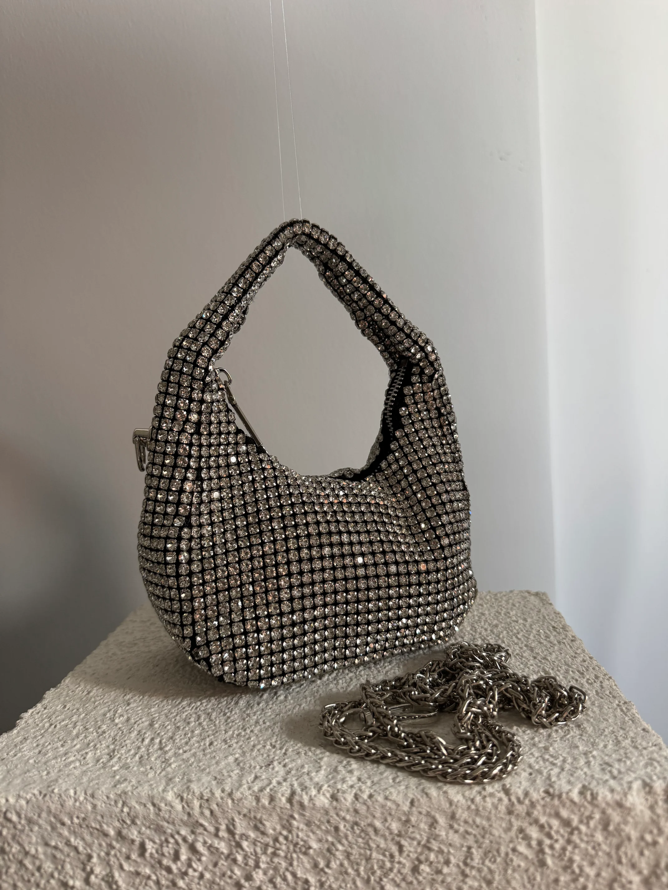 Lombardiya  Taşlı Premium Gece  Bayan Çantası 