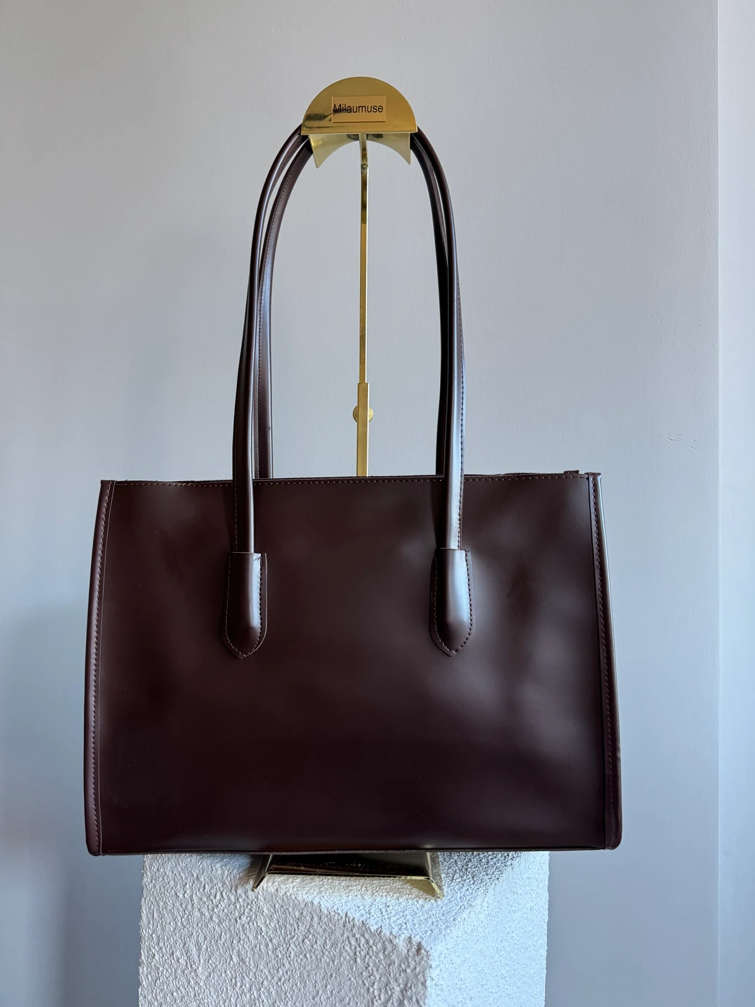 Athens Omuz Deri Bayan Çanta Acıkahve