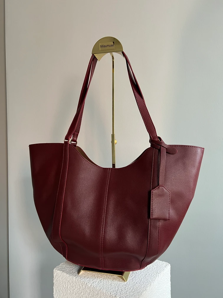 Opelika OMUZ ve El Yavrulu Deri Bayan Çanta Bordo