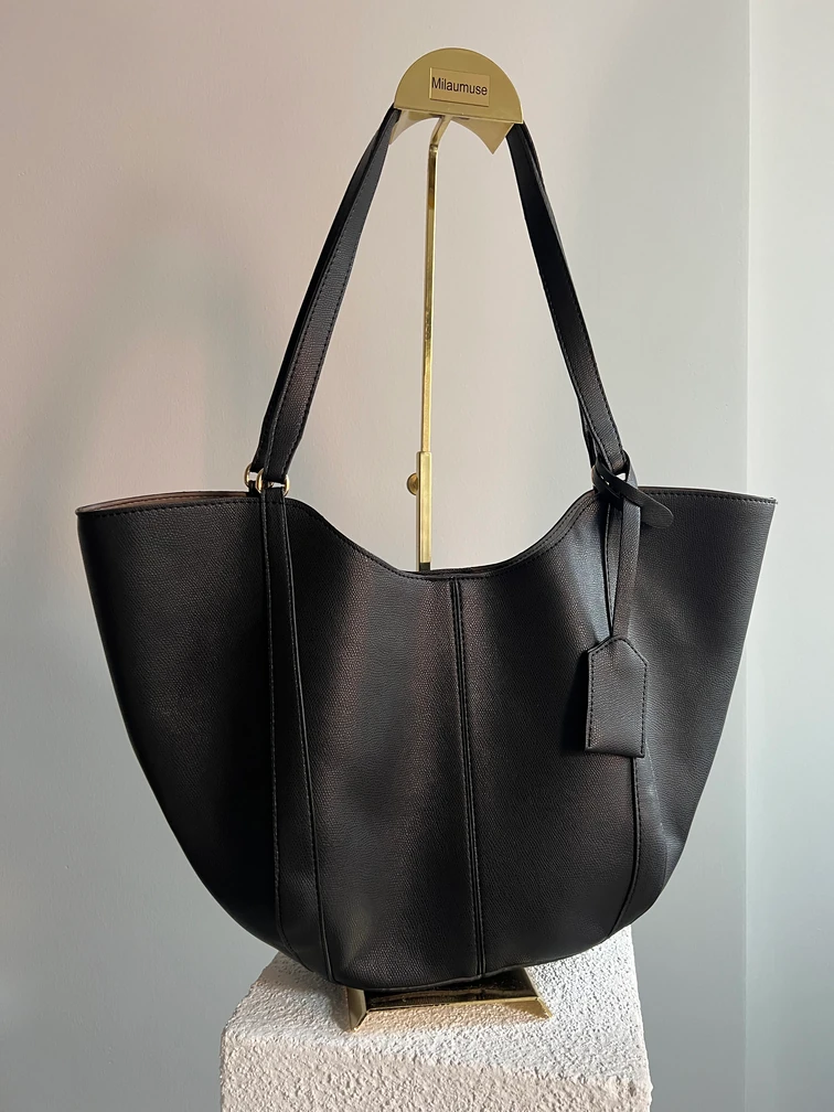 Opelika OMUZ ve El Yavrulu Deri Bayan Çanta SİYAH