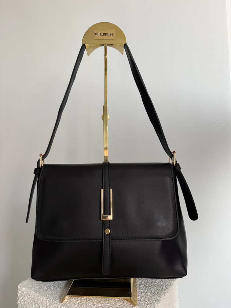 Burgos  Kapaklı   Günlük  El ve omuz Bayan Çanta siyah