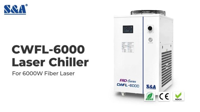 S&A Chiller Teyu Marka CWFL-6000 Model  6000W Lazer Kesim Makineleri İçin Çiller Soğutma ve Isıtma Ünitesi