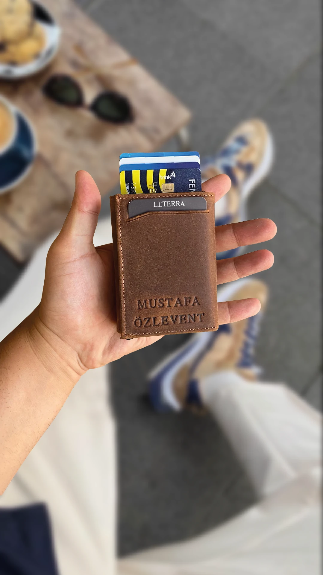 HAKİKİ DERİ MEKANİZMALI CÜZDAN - Crazy Taba