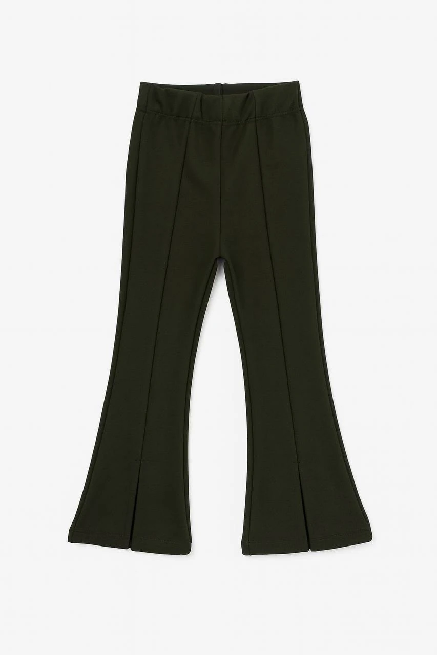 İspanyol Paça Çelik Tayt - Yeşil