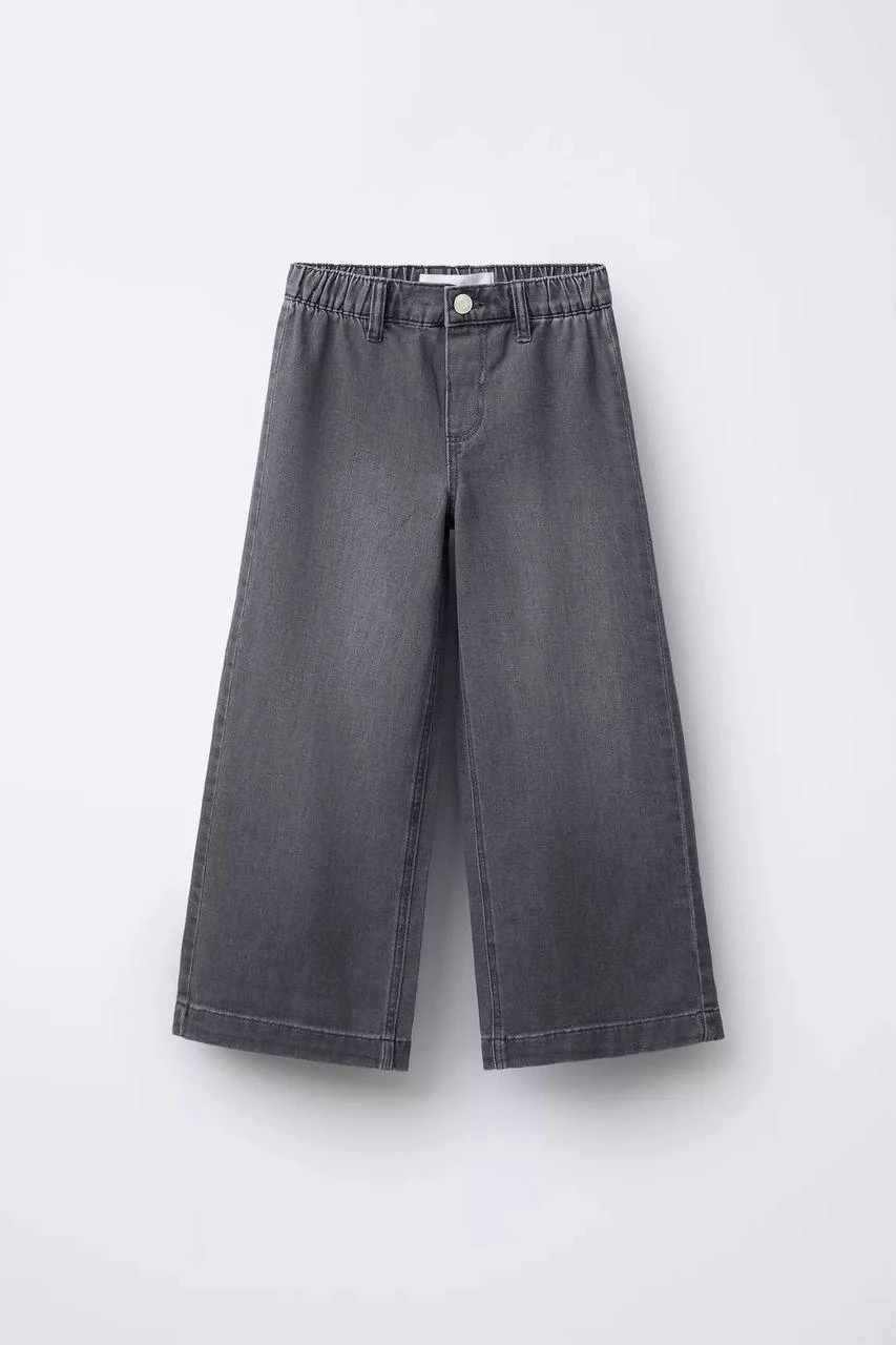 Wide Leg Denim - Gri