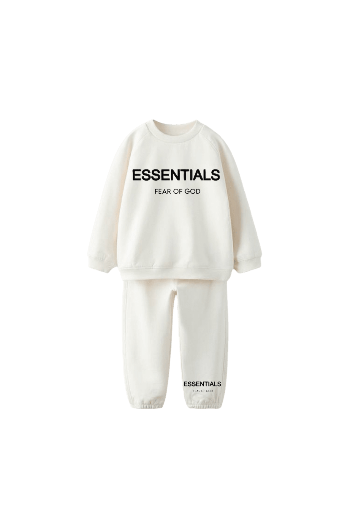 ESSENTIALS Sloganlı Takım - Beyaz