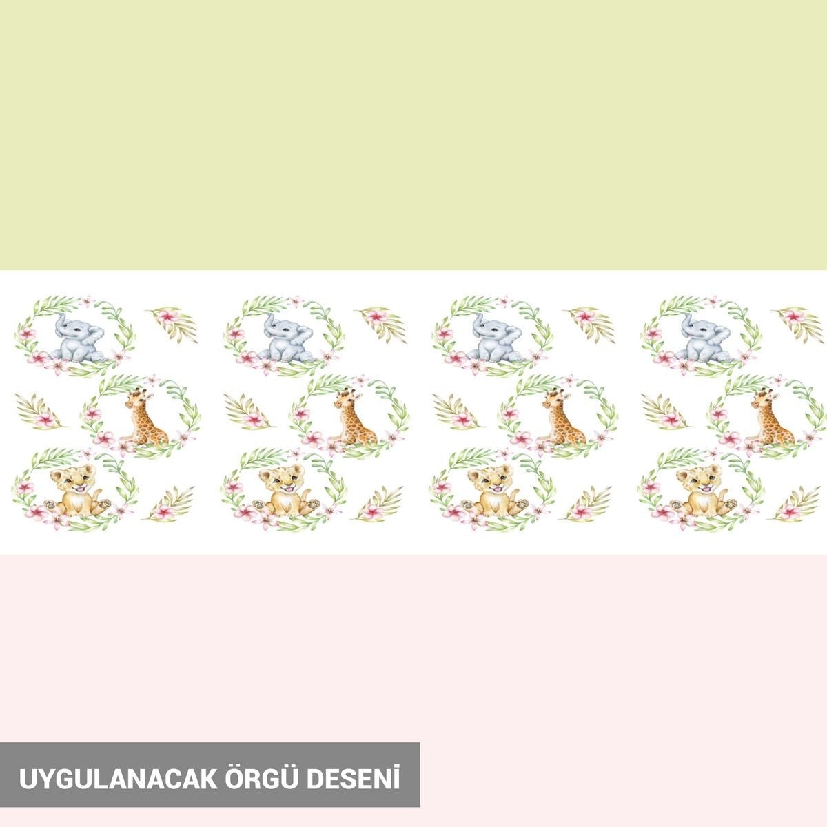 Sevimli Hayvanlar ve Çiçekli Örgü Korumalık