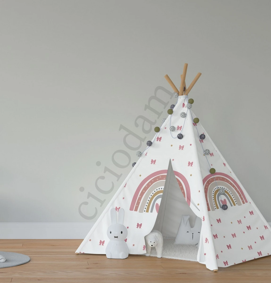 Gökkuşağı Fiyonk Ve Yıldız Oyun Çadırı
