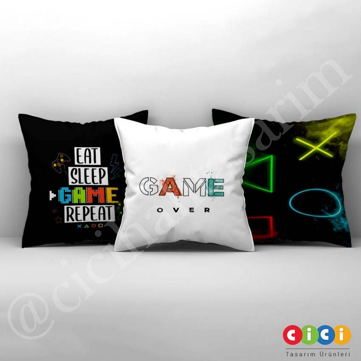 Game Over Oyun Kırlent Kılıfı