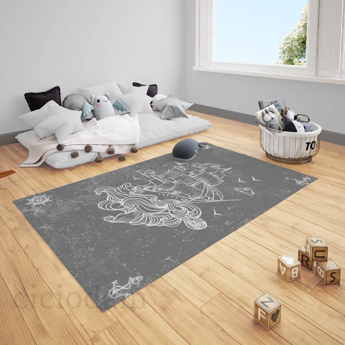 Gemici Çapa Dümen Çocuk Halısı