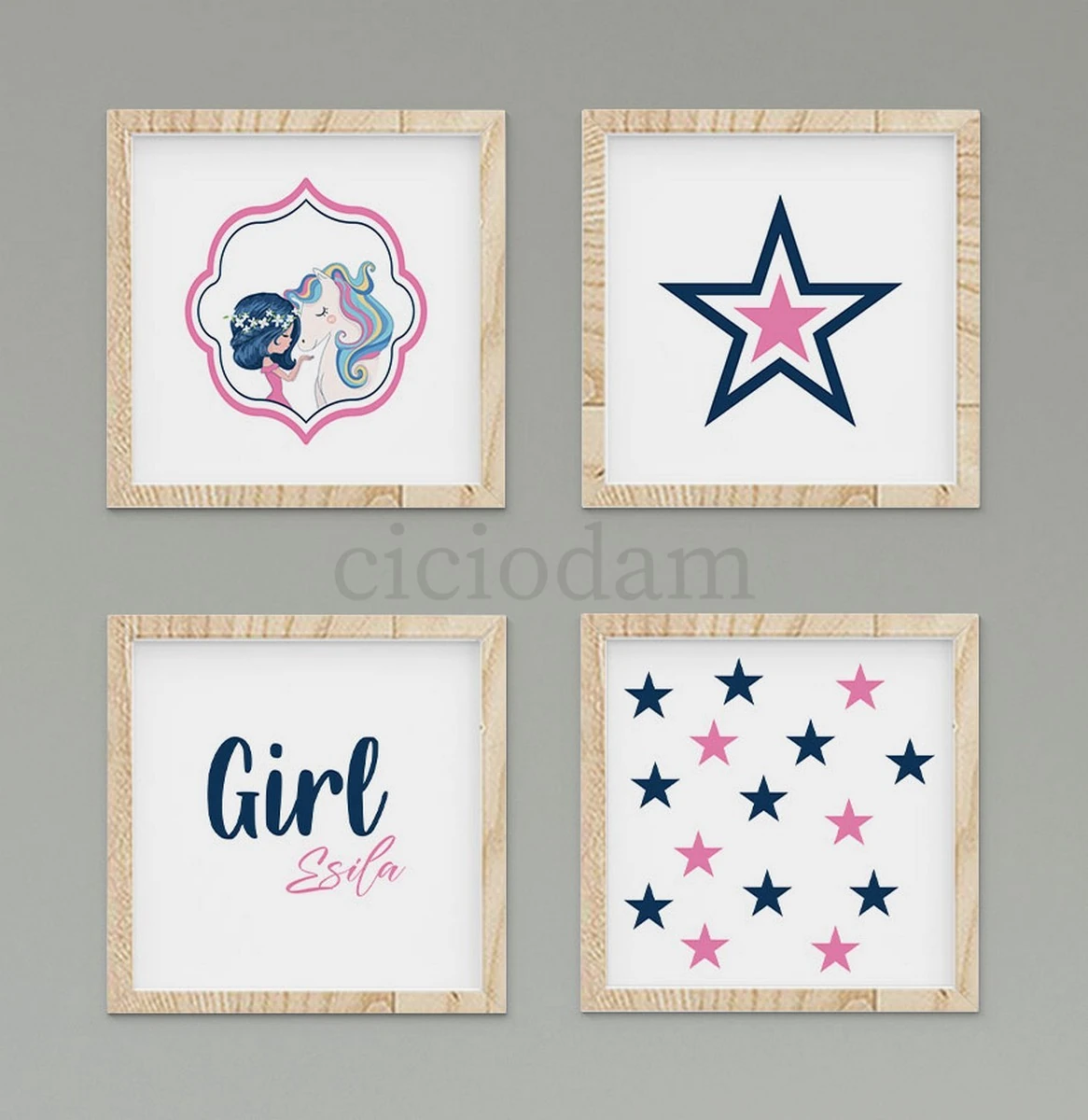 Prenses Ve Unicron İsimli Duvar Tablo