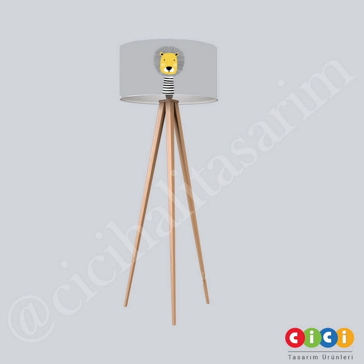 Siyah Beyaz Aslan Lambader