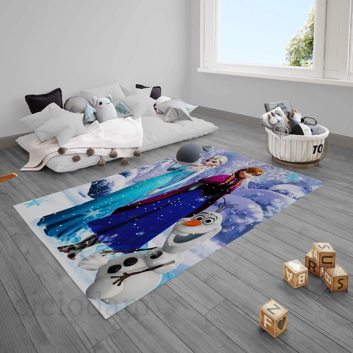 Frozen Elsa ve Anna Çocuk Halısı