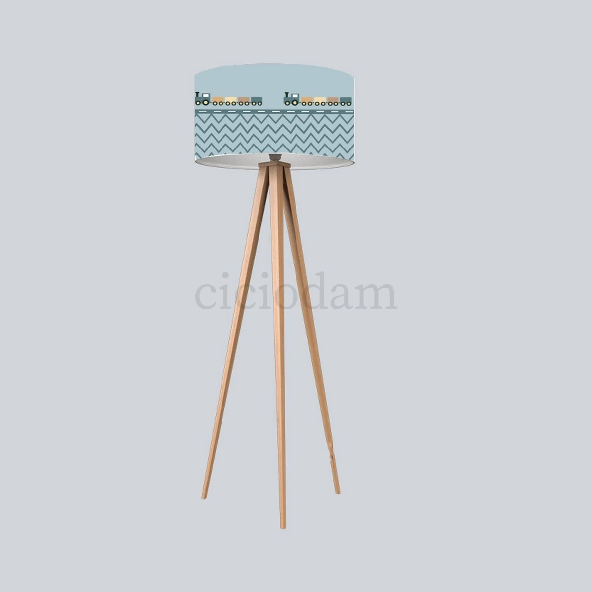 Mavi Araba Tren Kamyon ve Araba Yol Lambader