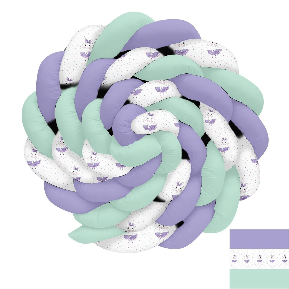 Balerin Tavşan ve Renkli Kalpler 5090 Örgü Korumalık