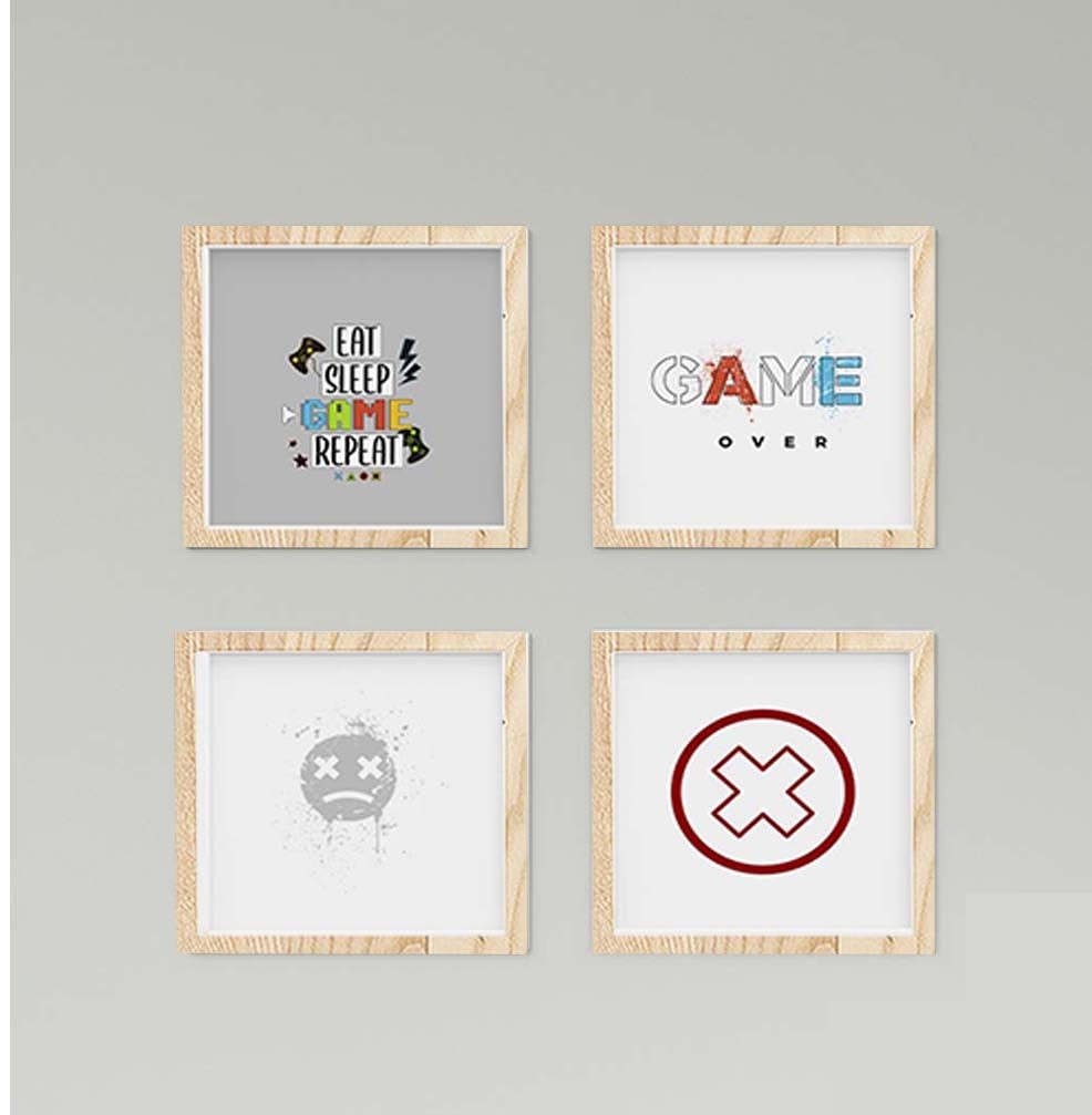 Gri Game Over Oyun  Duvar Tablo