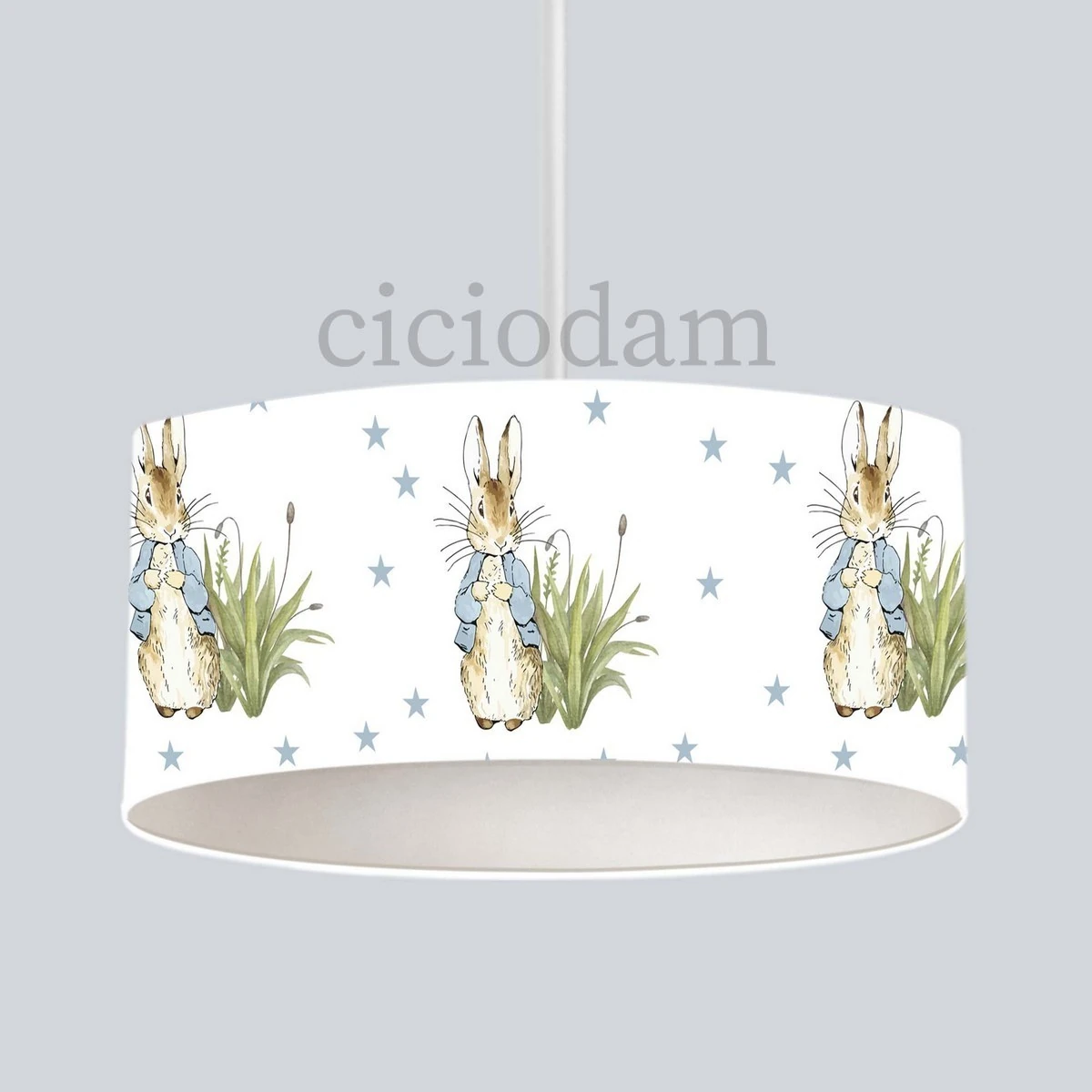 Havuçlu Tavşan Yıldızlar Çocuk Odası Avize