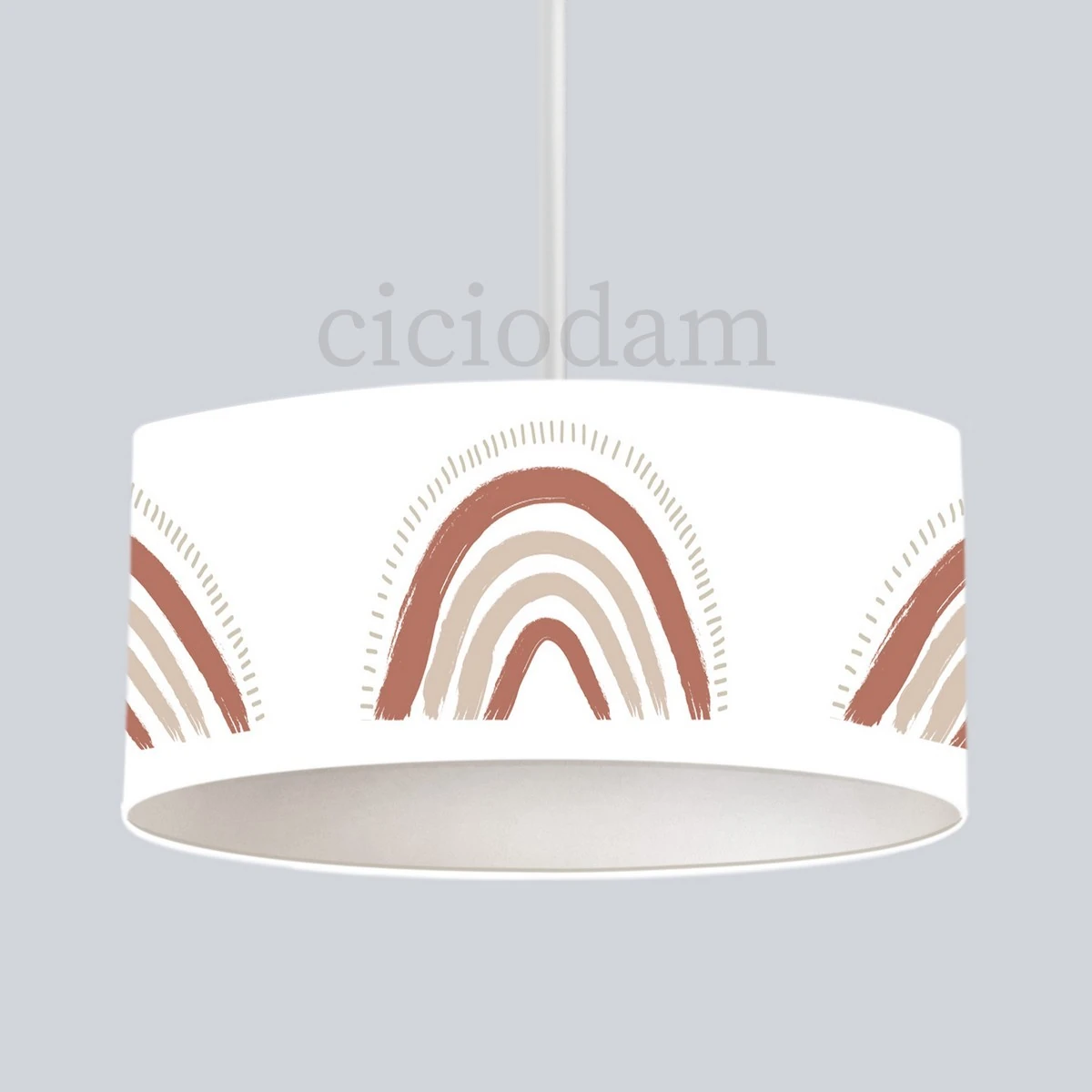 Gökkuşağı Puantiye Ve Kalpler Çocuk Odası Avize