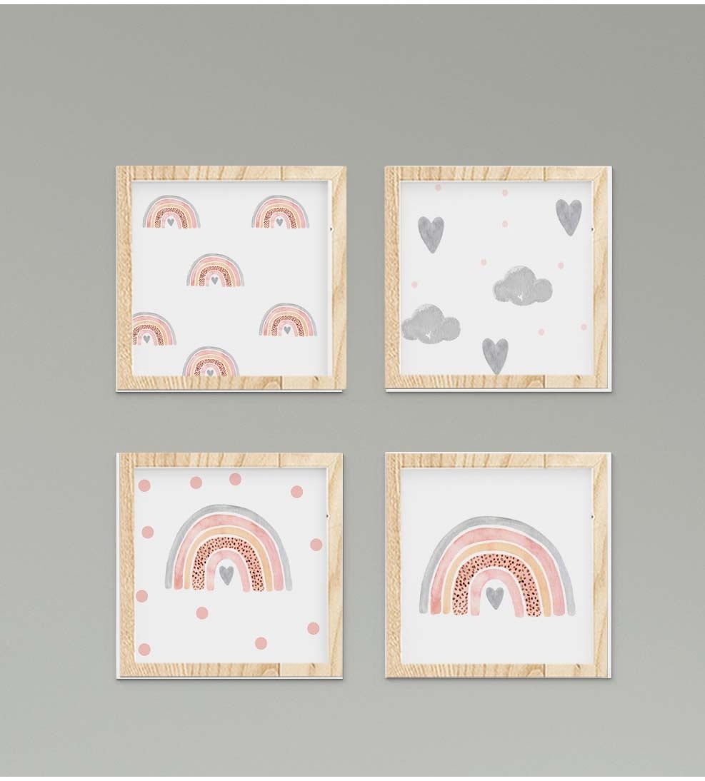 Gökkuşağı ve Bulutlar Duvar Tablo