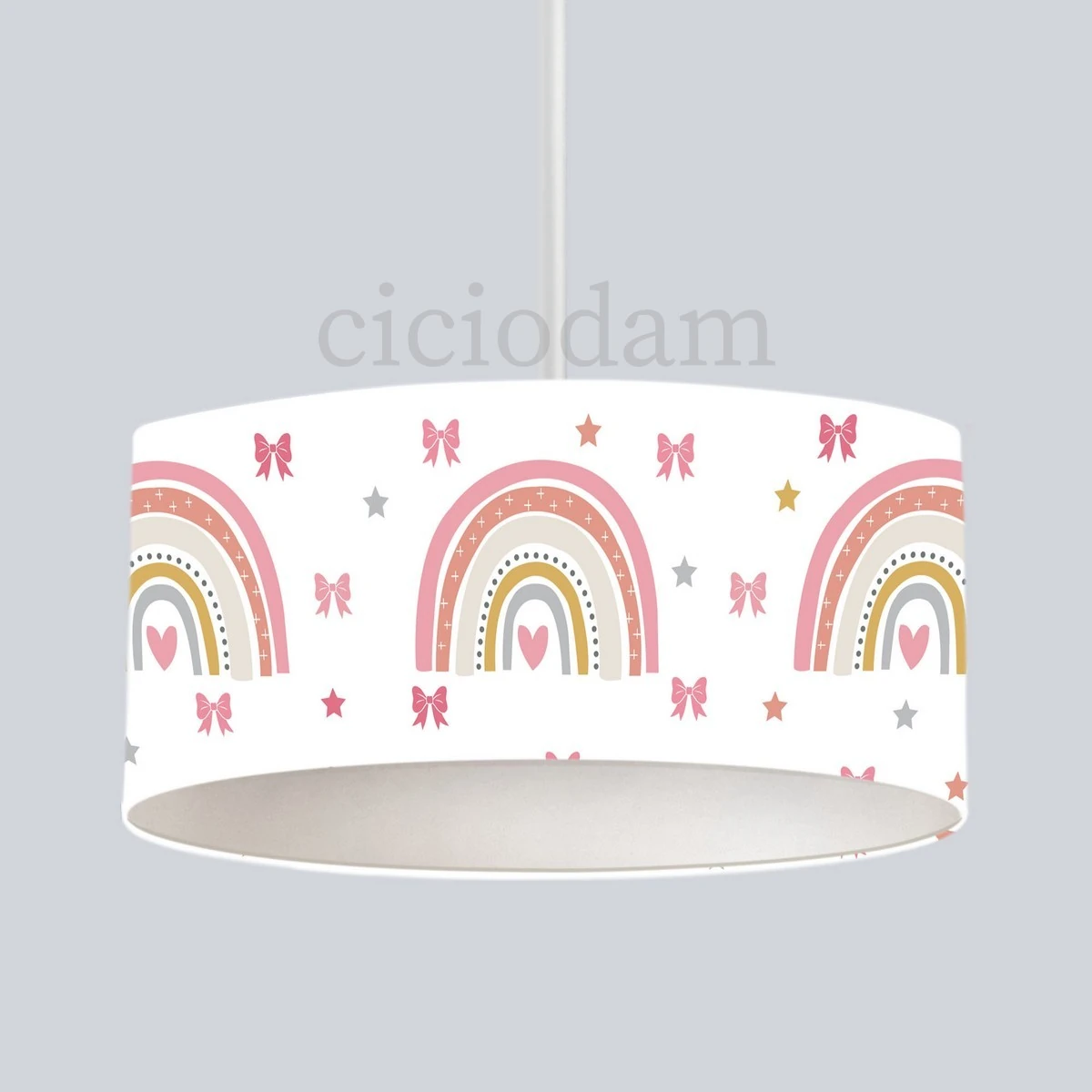 Gökkuşağı Fiyonk Ve Kalp Çocuk Odası Avize