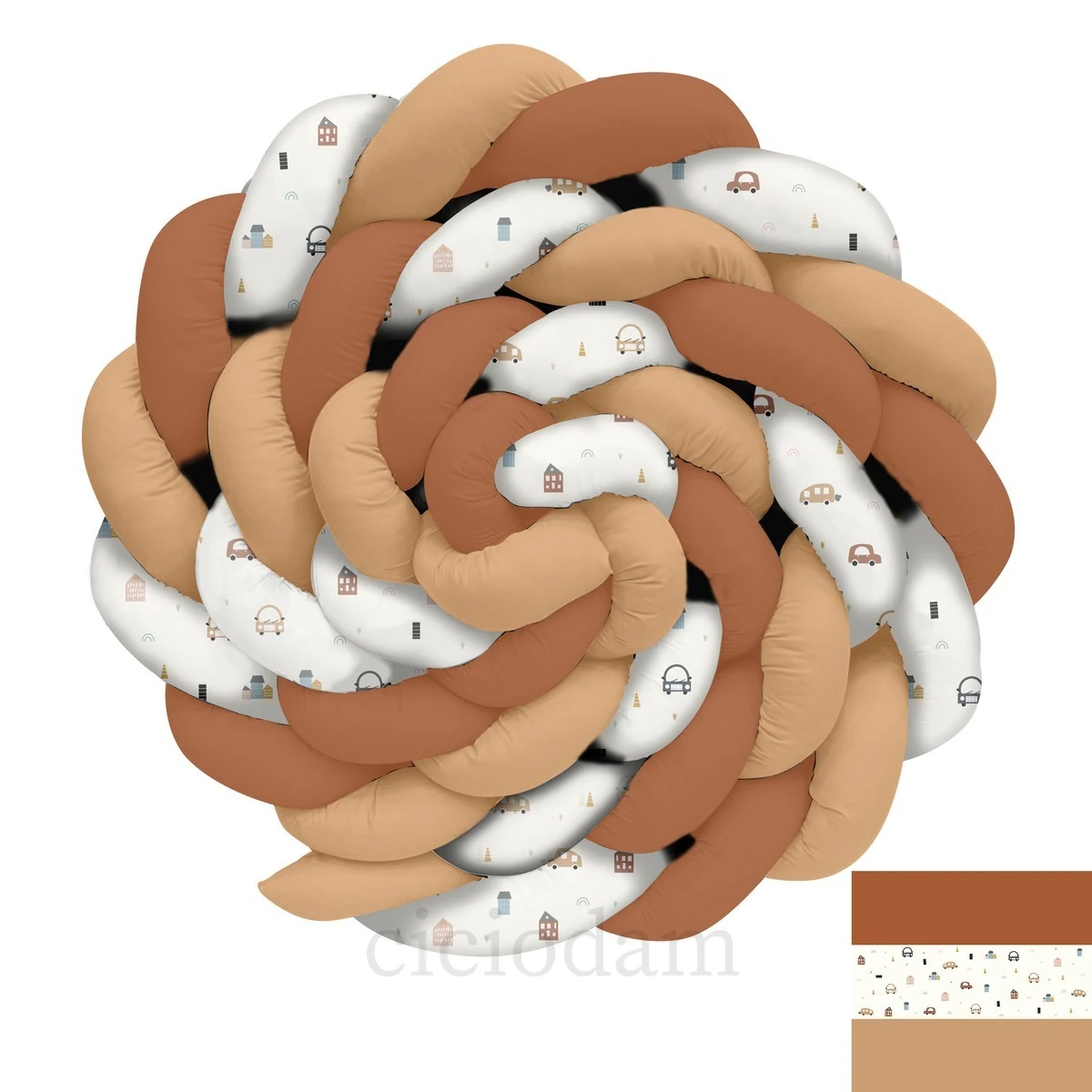 Renkli Arabalar Gökkuşağı Ve Dubalar Örgü Korumalık