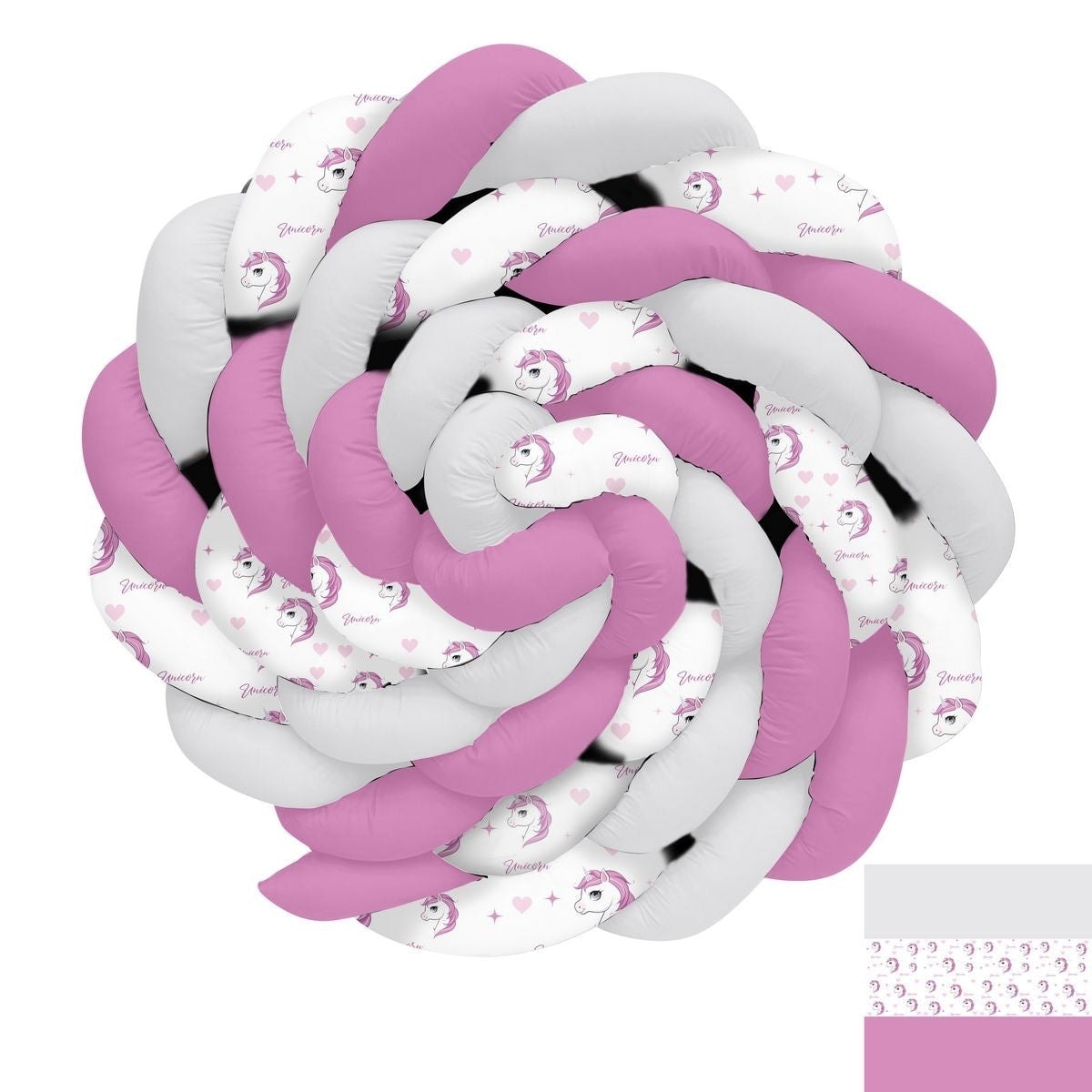 Kalp İçinde Mor Unicorn ve Parlak Yıldızlar Örgü Korumalık