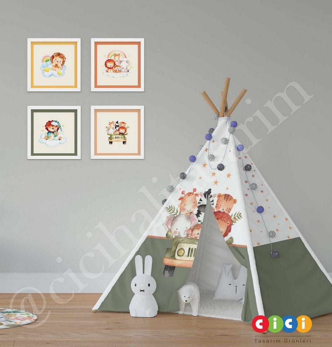 Aslan ve Safari Arkadaşları Renkli Yıldızlar 4151 Oyun Çadırı