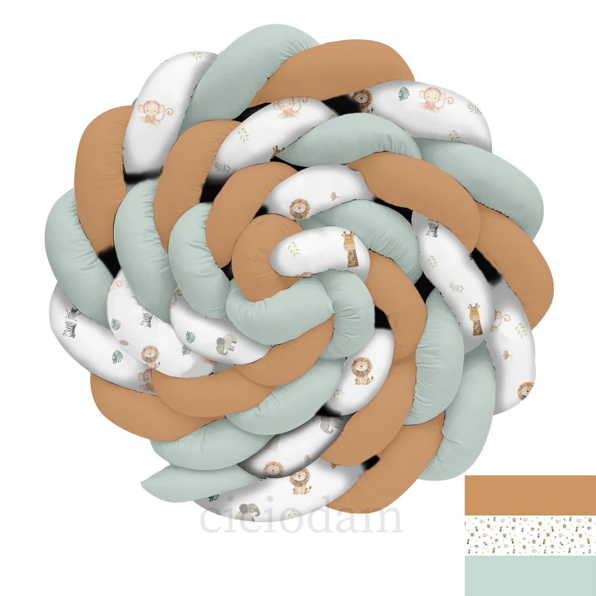 Aslanlı Zürafalı Zebralı Filli Maymunlu Örgü Korumalık